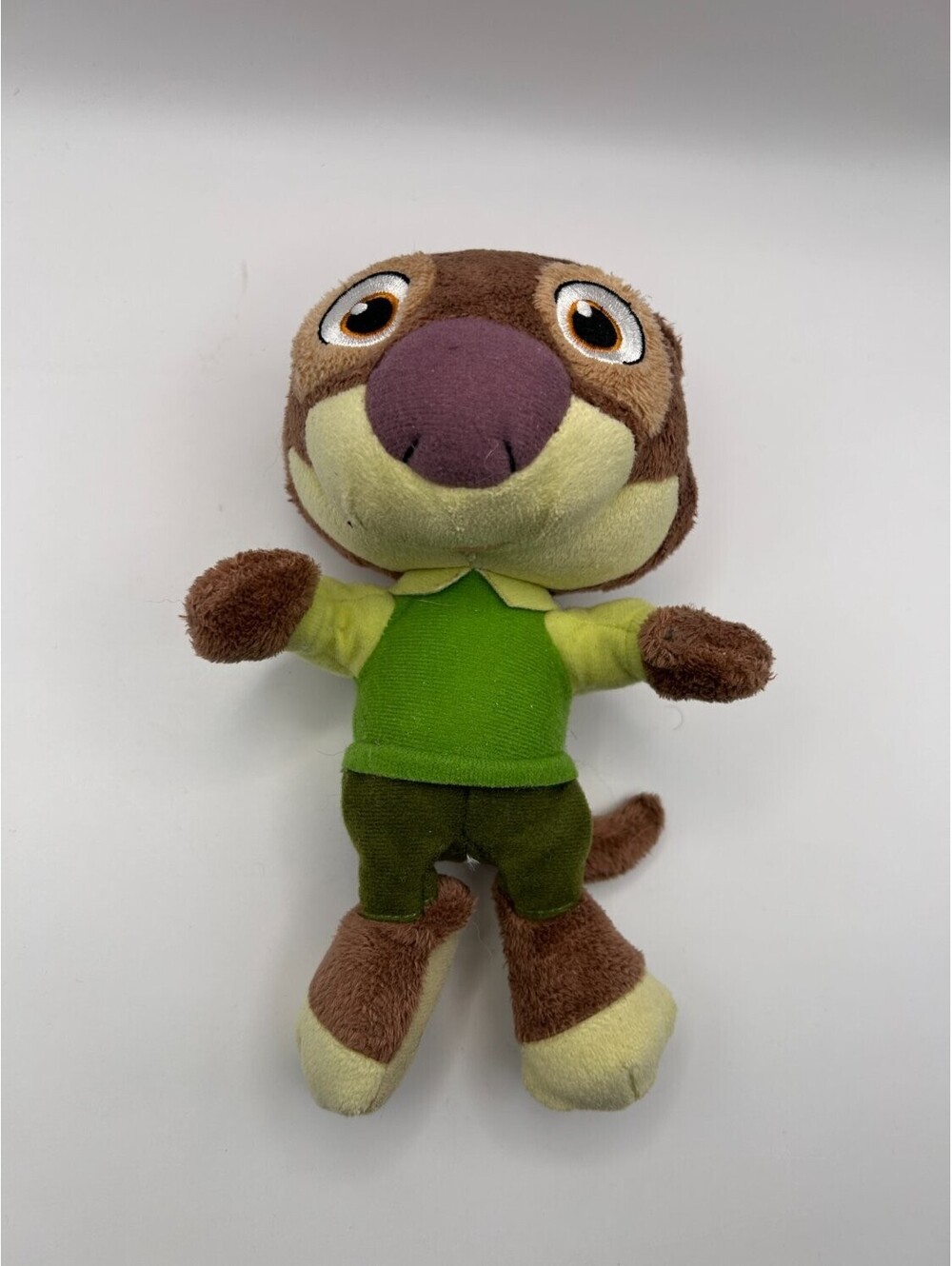 Disney Zootopia Mr. Otterton Plush Otter Toy S Brown Fabric Embroidered Details
